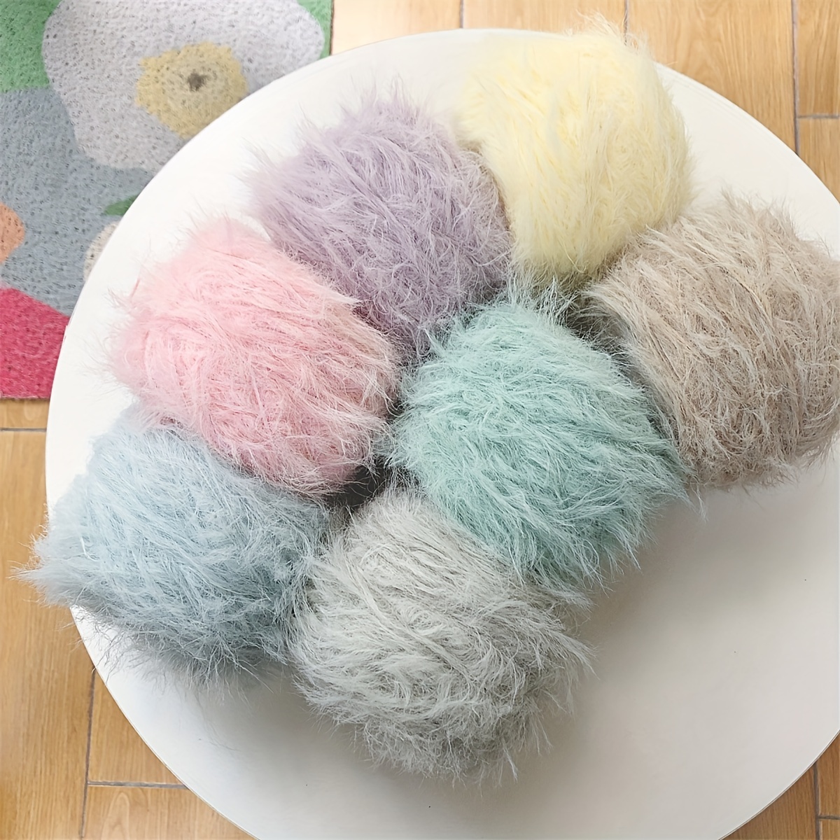 Thickness Polyester Fur Thread For Diy Knitting And Crocheting Sweater  Scarf Plush Doll Wool Thread Handmade Diy Mink Fur Coral Velvet Fur  Double-sided Velvet About 32 Meters - Temu