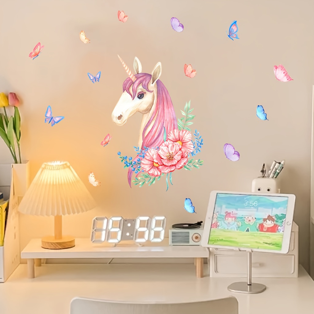 Rainbow Unicorn Wall Decals For Bedroom And Living Room - Temu