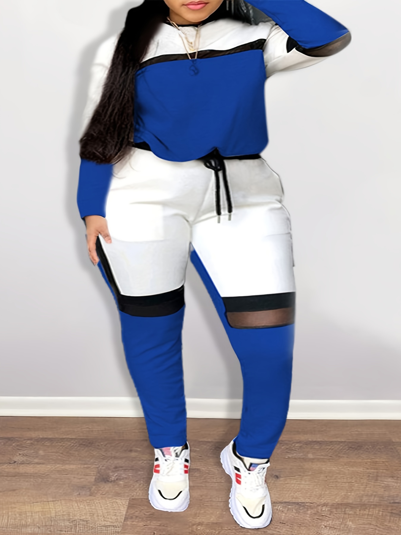 Plus Size Designer Tracksuit Set For Women Casual Outfit With Top