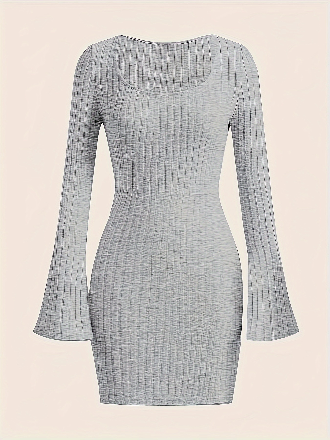 Tunic Sweatshirt Dress (Light Grey)