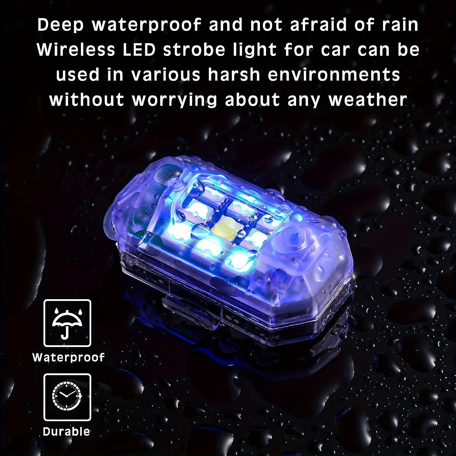 Led Anti-Collision Strobe Lights Wireless Remote Control 7 Colors Led  Strobe Lights Drone For Night Flying Riding Motorcycle Bike Car Emergency  Strobe