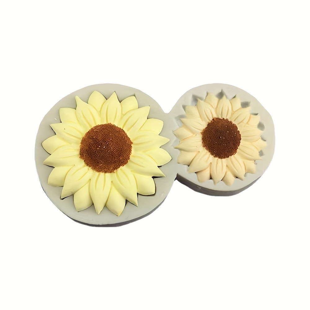 4Pcs Large Daisy Flower Silicone Molds Chrysanthemum Silicone Molds Small  Flower Shapes Fondant Cake Chocolate Molds Polymer Clay Resin Mold for Cake