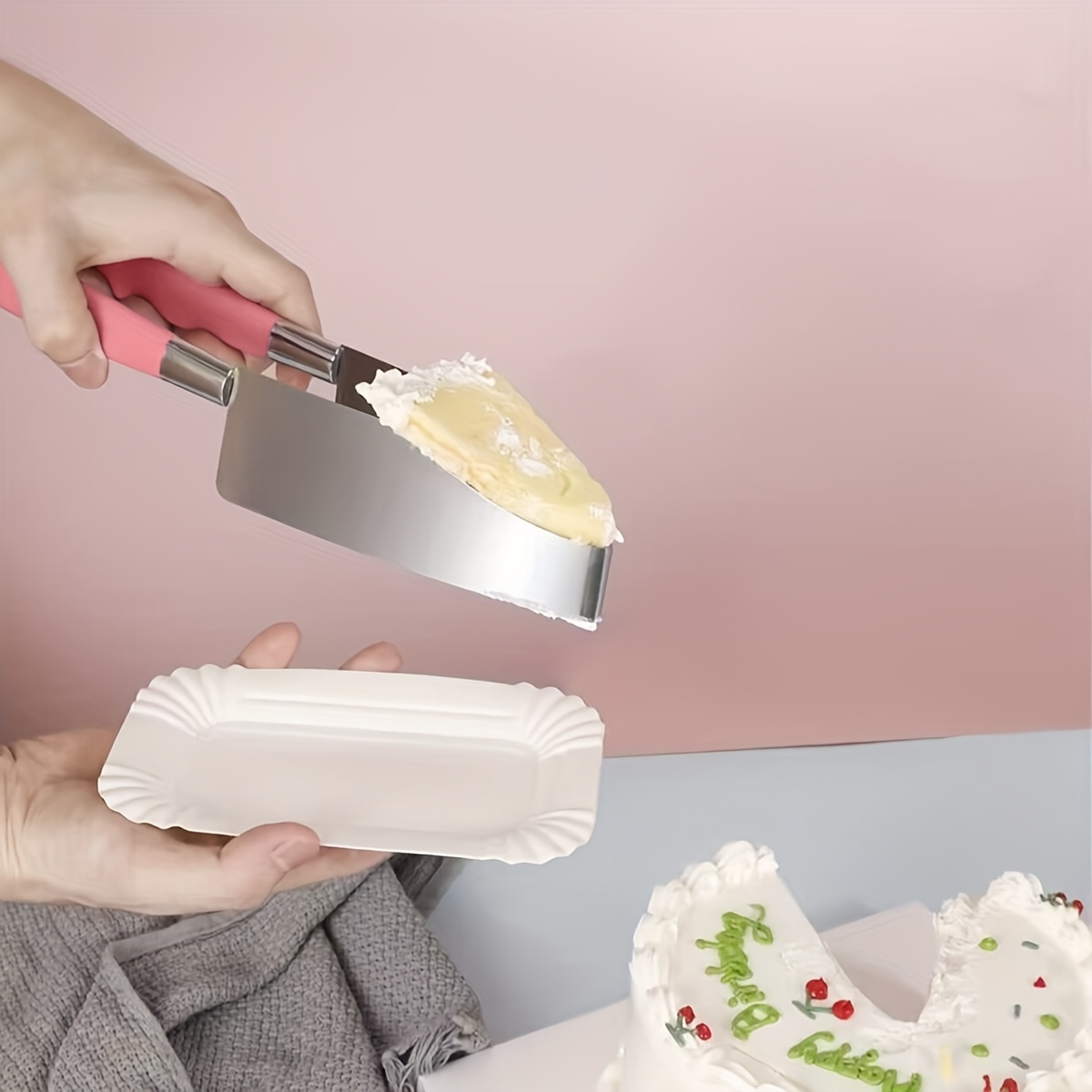 1PC Useful Cream Spatula DIY Pastry Cutters Fondant Dough Scraper Cake  Cutter Pastry Baking Tool Kitchen Accessories