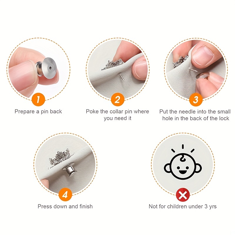 10-30pcs Backs Locking Pin Keepers Badge-Pin Locks for Lapel Enamel Hat Pins
