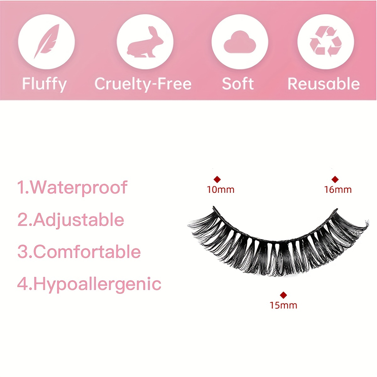10 Pairs D Curling Thick False Eyelashes for Dating
