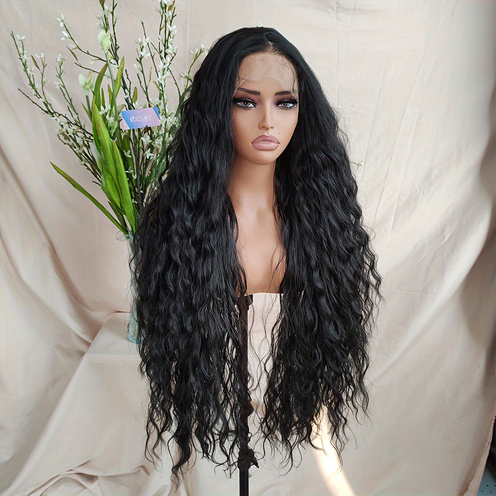 Brown Long Curly Lace Front Wigs Women Daily Party Holiday - Temu