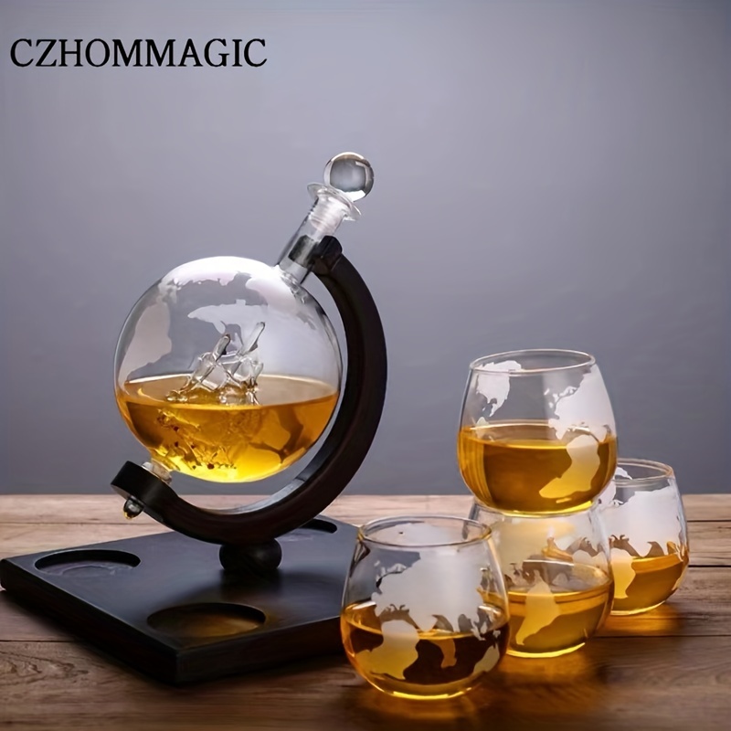 1 Set 30oz Whisky Decanter Globe Set 2 Bicchieri Whisky 5oz - Temu  Switzerland