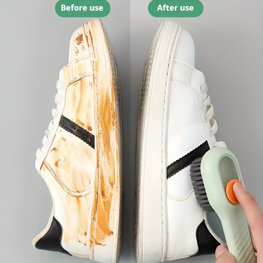  HUFFA Limpiador de cepillos para zapatos 3 en 1, limpiador de  zapatos blancos, suave, sin lesiones, accesorios de limpieza de lavandería,  accesorios útiles para el cuidado del calzado (color amarillo mejorado) 