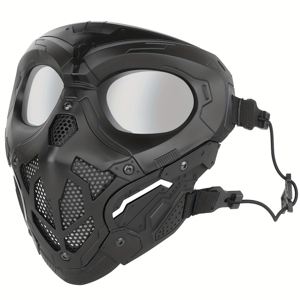 Casco táctico SF rápido con máscara modular Airsoft y gafas ajustables  desmontables de 90° para caza al aire libre, paintball CS Game