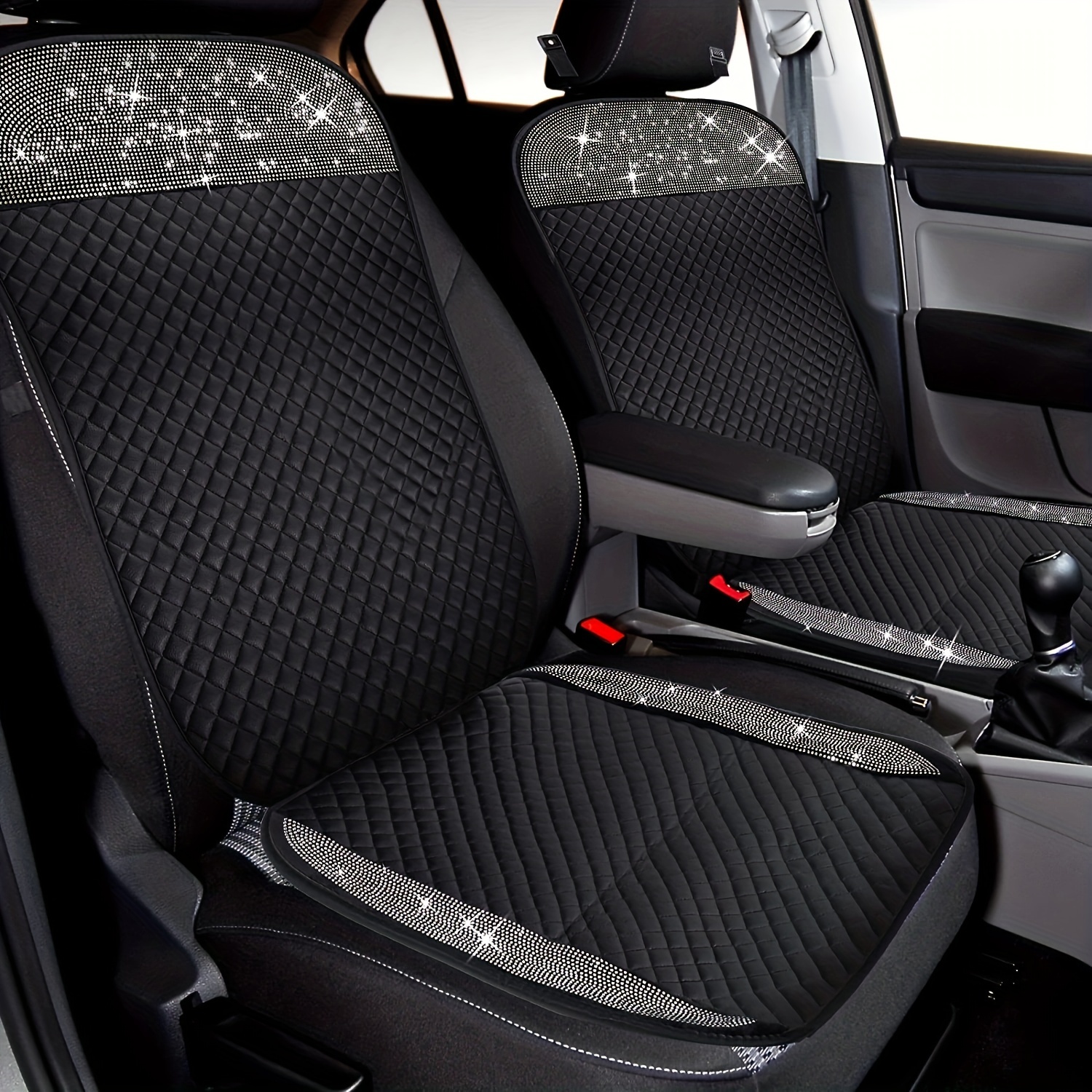 Cojín Asiento Combinado Diamante Coche Cojín Asiento - Temu