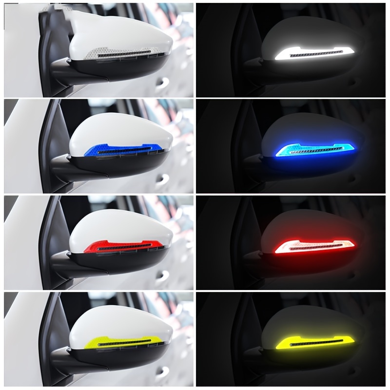 Unique Bargains Automotive Reflective Stickers Night Visibility Safety  Reflective Rearview Mirror Tape Universal Adhesive Red 6 Pcs : Target
