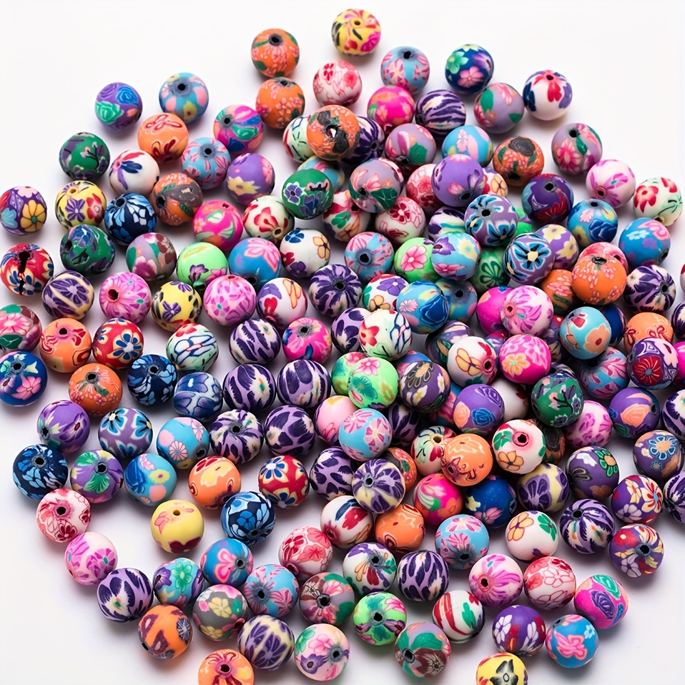 30/50/100pcs 10mm Mixed Fruit Beads Polymer Clay Beads Loose Beads