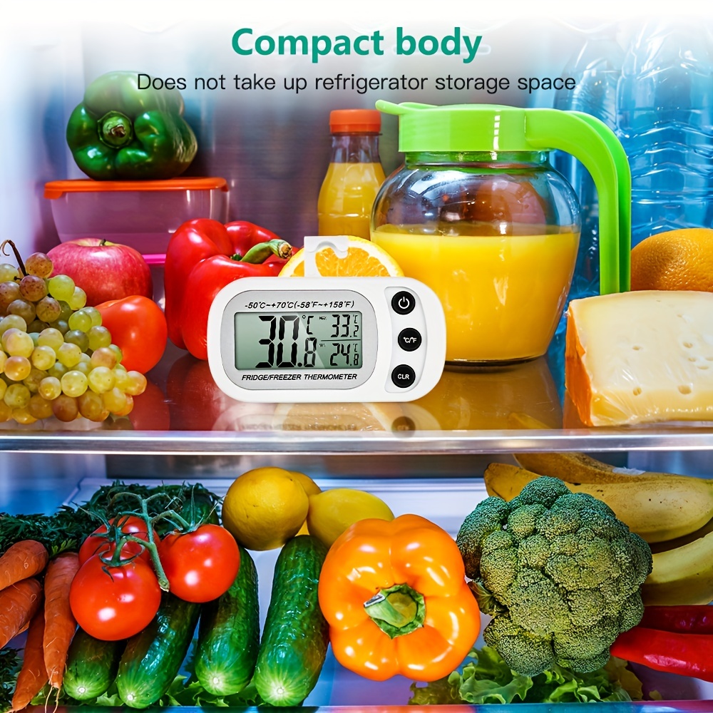 Termómetro digital para refrigerador – Alerta de alarma de refrigerador y  congelador cuando bajan las temperaturas, termómetro ideal para nevera y