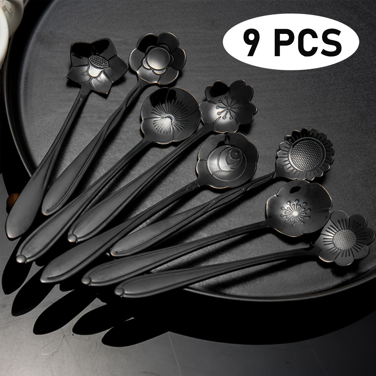 9pcs Stainless Steel Cherry Spoons Set 4pcs Long Coffee Spoons And 5pcs  Short Dessert Spoons Set Creative Gift For Viewing Cherry, Shop The Latest  Trends