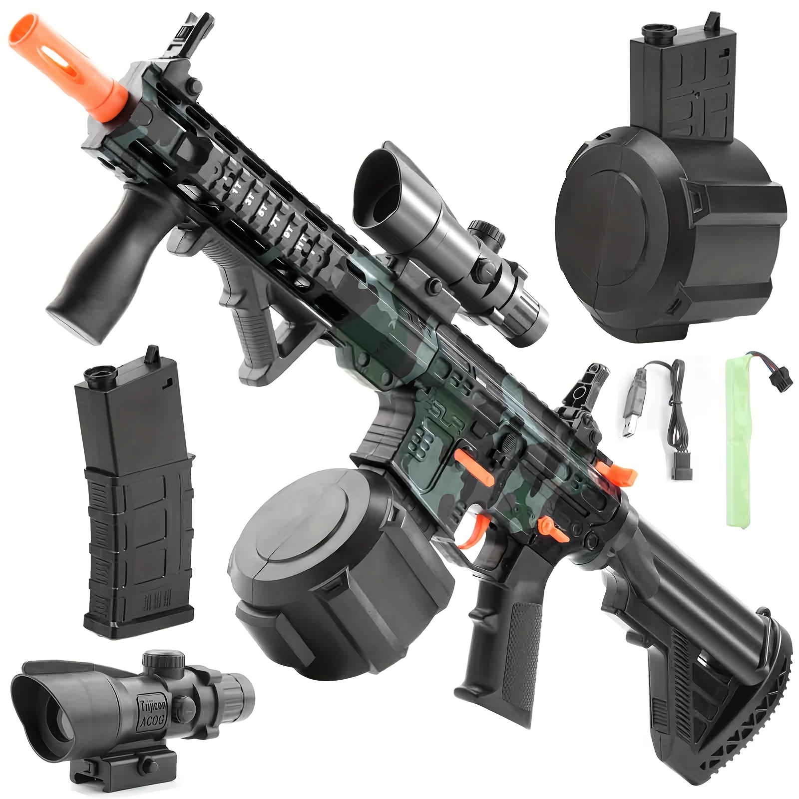Pistola Glock eléctrica de juguete para adultos y niños, pistola de Gel de  agua, Arma de