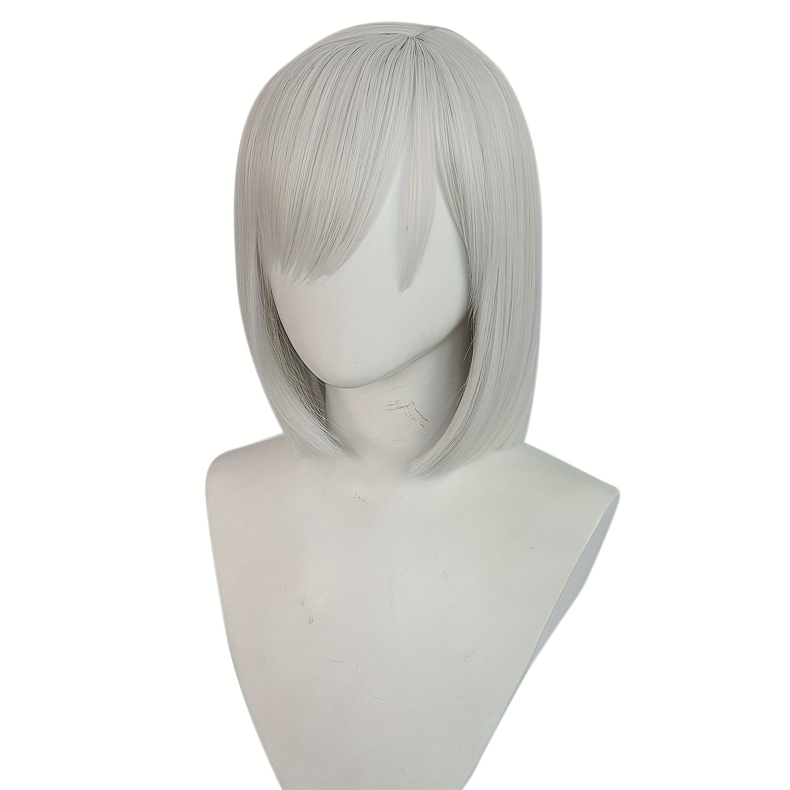Short Silvery Anime Cosplay Wig for Party