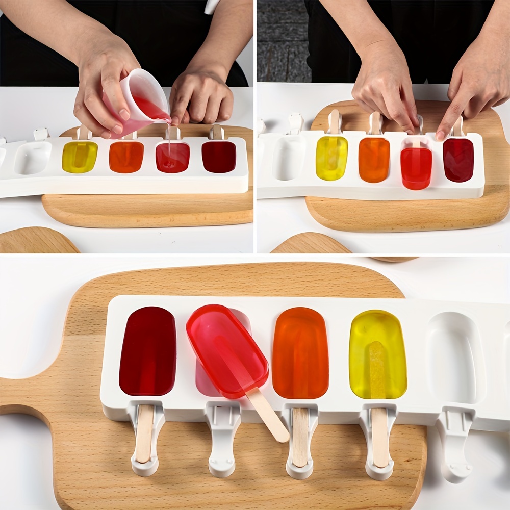Multiple Ice Cream Silicone Molds Ice Pop Molds For - Temu