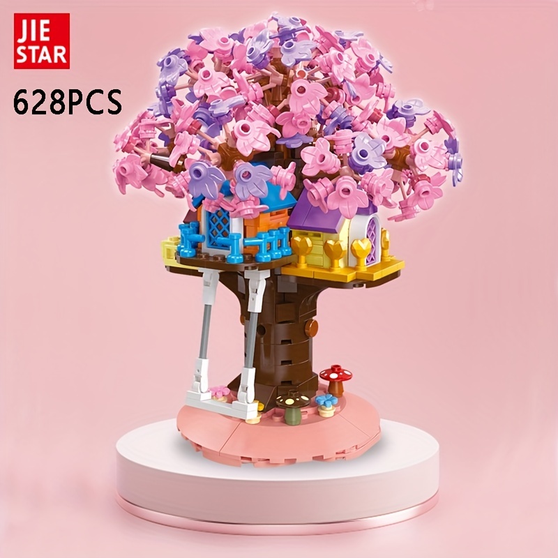 LOZ Flower City Pink Mini Sakura Cherry Tree Peach Flower Bonsai