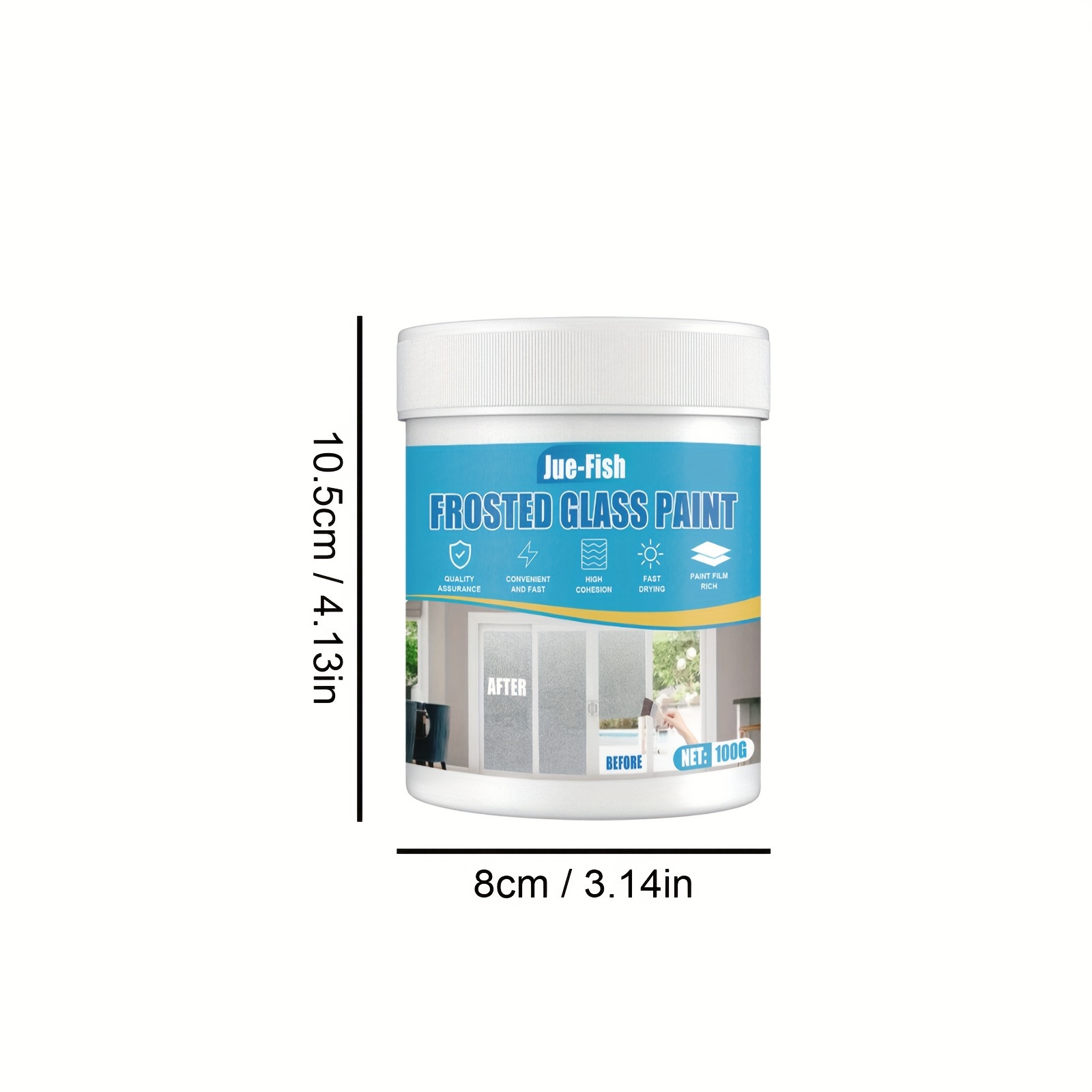 Door and Window Shading Frosted Glass Paint, Frosted Glass Spray Paint,  Frost Spray Paint for Glass, Waterproof & Resistant Matte Hazy Frost