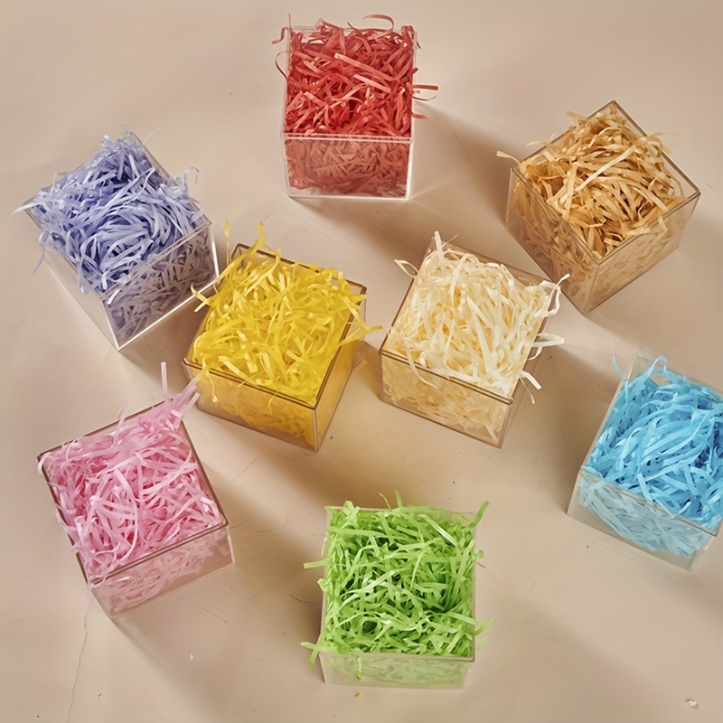 100g Color DIY Paper Shredded Crinkle Paper Raffia Confetti Paper Wedding  Christmas Gift Box Filling Material Tissue Filler Deco
