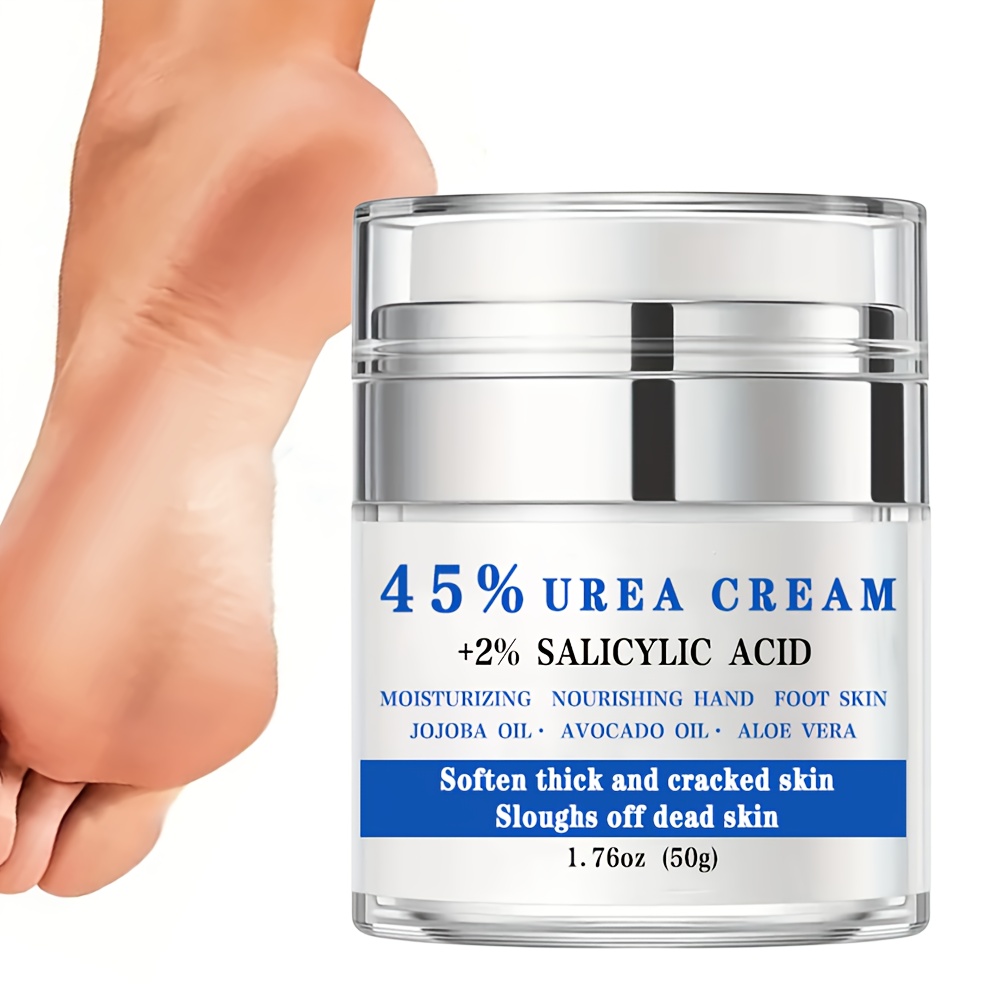 

50g 45% Urea + 2% Salicylic Acid Foot Cream, Foot Moisturizer For Dry Rough Skin, Softening Thick Skin, Exfoliating Smoothing Skin