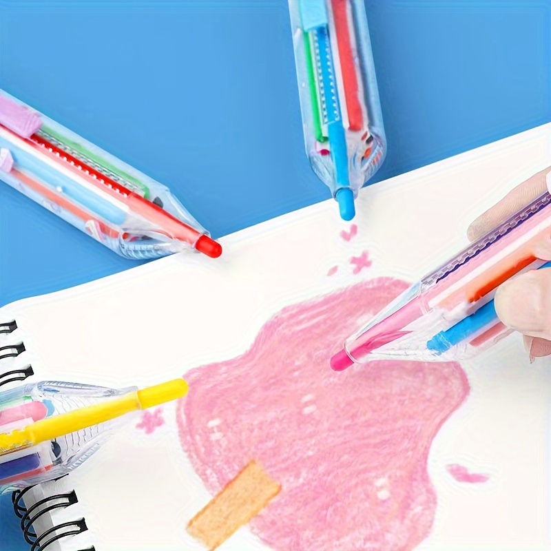 Vikakiooze Detail Paint Brush Set Doodle Pen, Triangular Plastic Crayon  Children'S Crayon Not Dirty Hands Safe Washable Toddler Painting Brush Baby  Graffiti Pen 