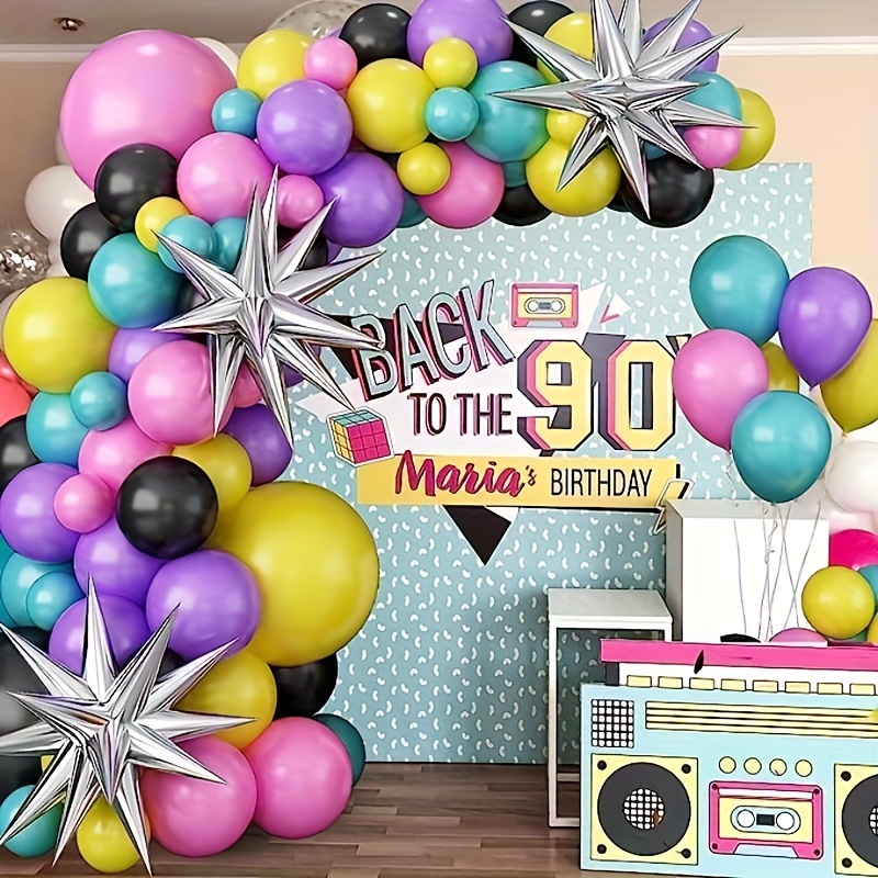 Back To 80's Theme Party Decoration 80's Party Banner Music Disco