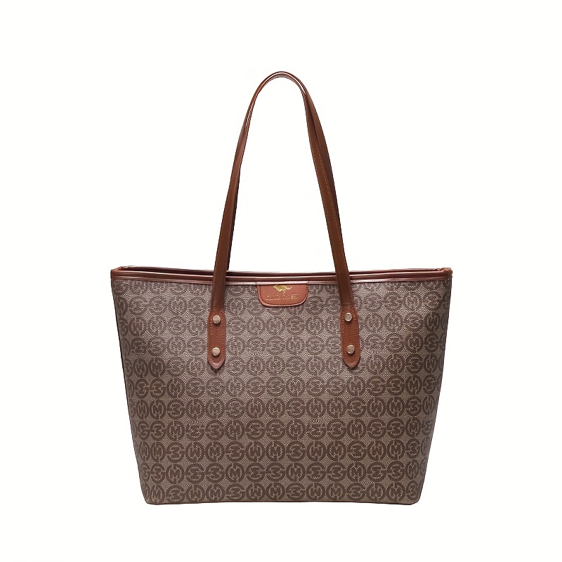 Ladies Geometric Fashion 2-Tone Tote Bag