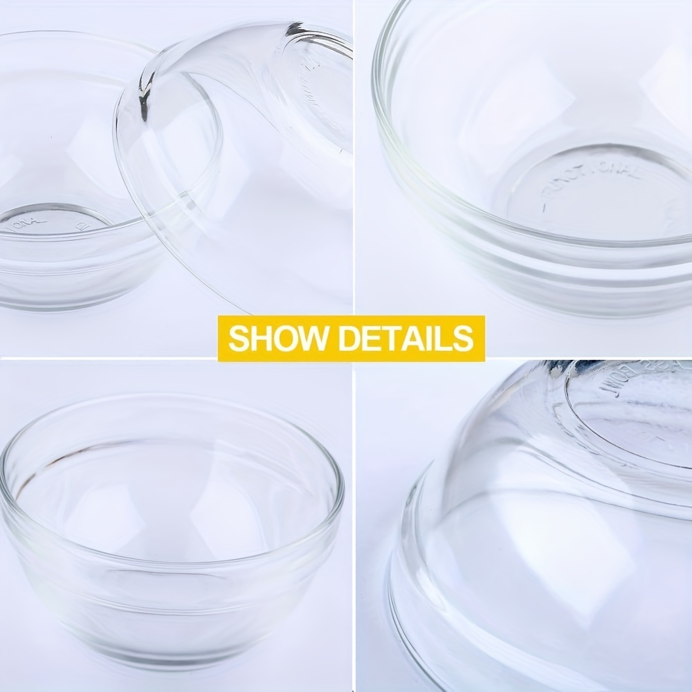 Snack Bowl Clear Glass Salad Bowl Raindrop Hammer - Temu