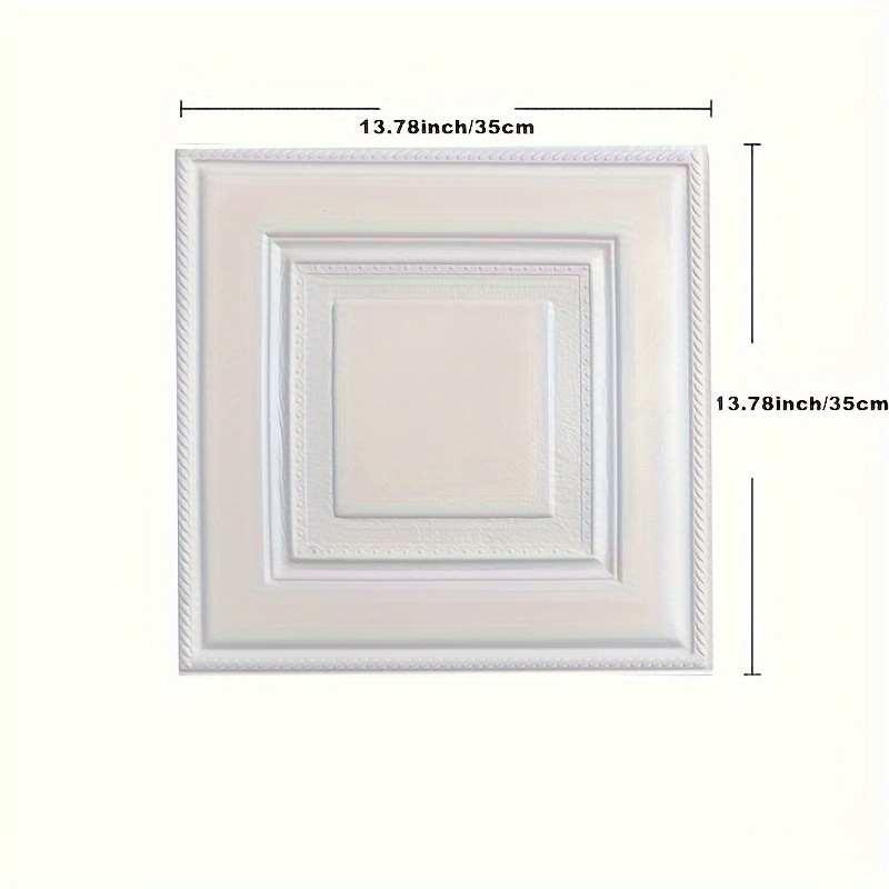 5pcs/10pcs 35x35cm/13.78in X 13.78in 3d Wall Stickers Self-adhesive Wainscoting Living Room Decoration Bedside Anti-collision Sticker