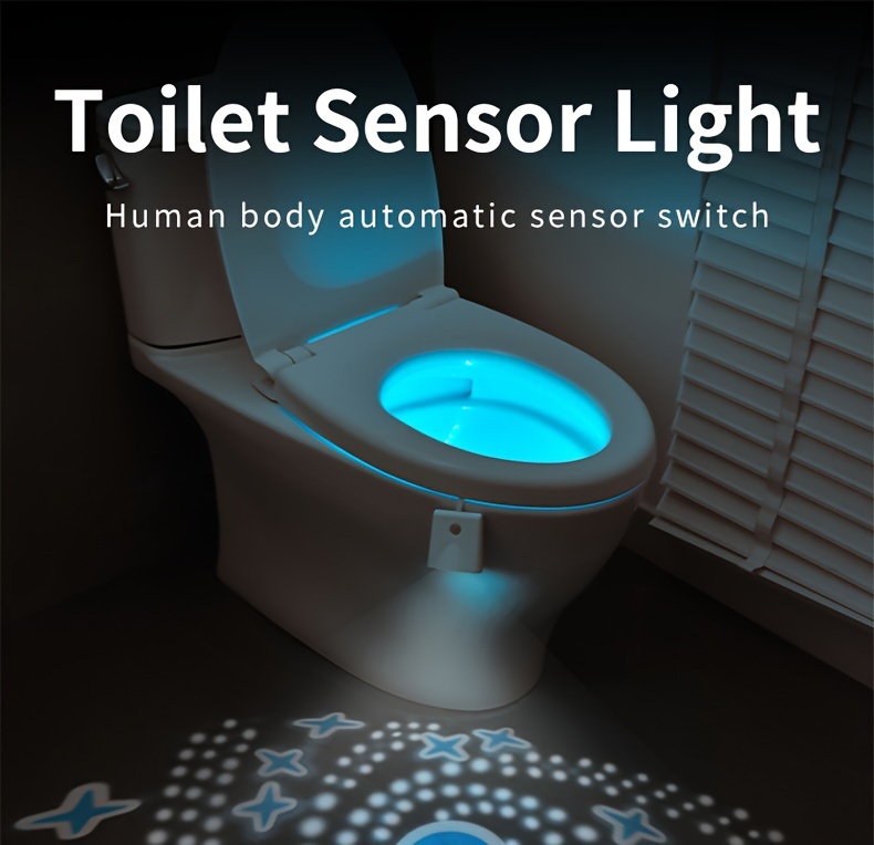 Led Toilet Seat Bathroom Night Light Motion Sensor Wc Light - Temu