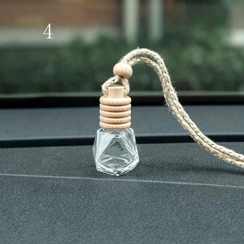 2 Stück 8ml Auto Parfüm Flasche Anhänger leer Diffusor Behälter Duft Lufter  frischer Glas Aroma therapie Dekor