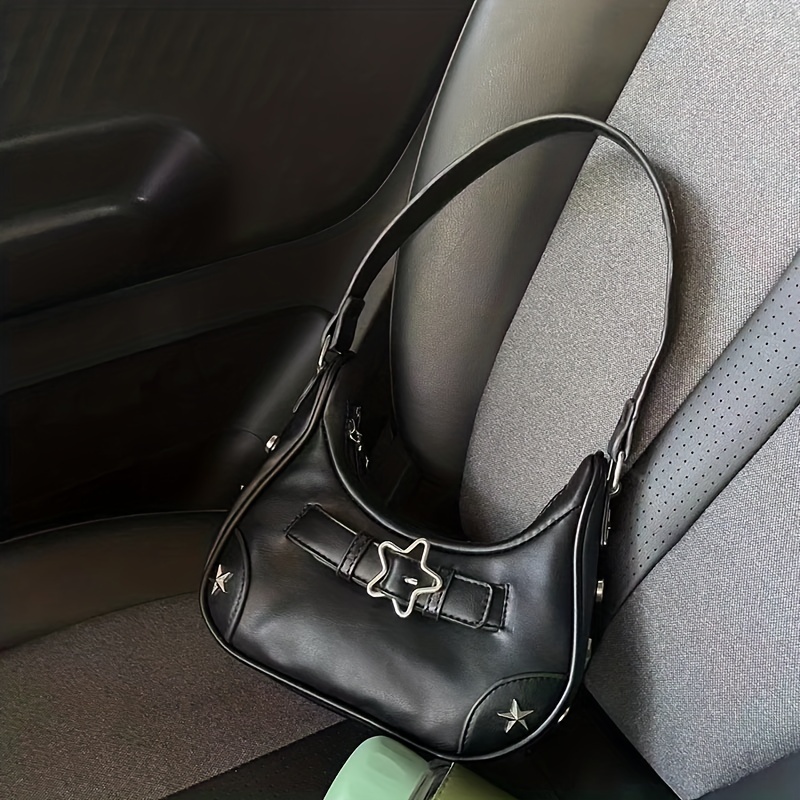 Y2k Denim Underarm Bag Star Studded Decor Handbags Retro - Temu Canada