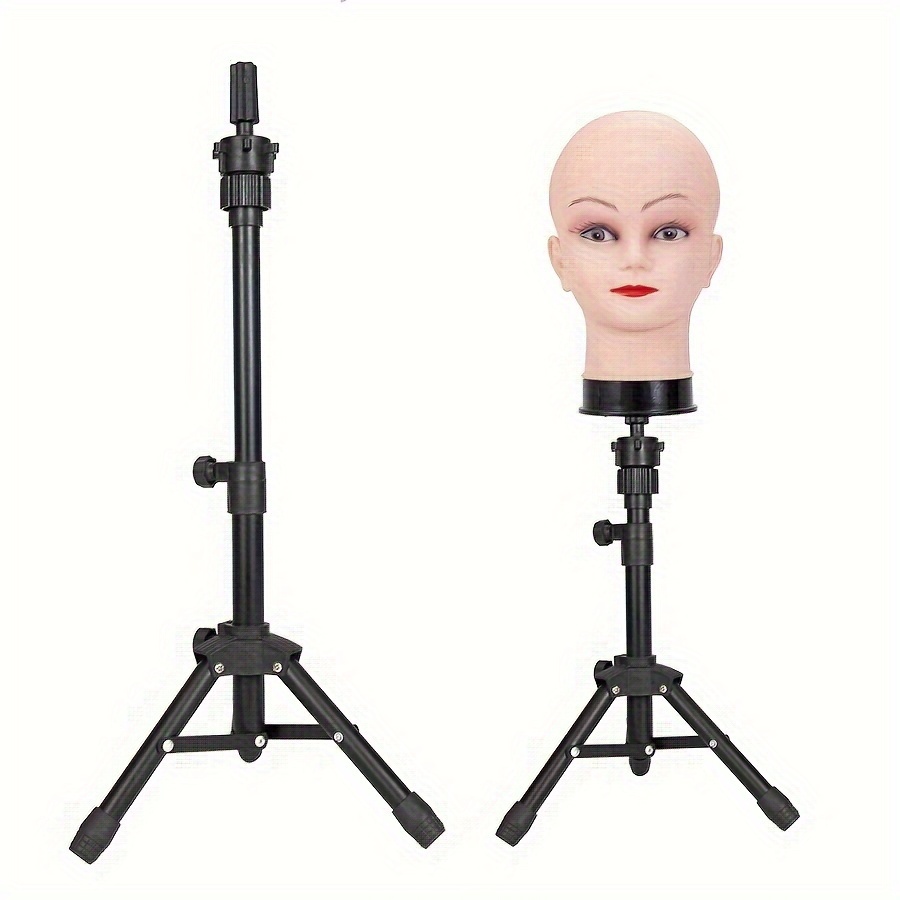 Mini 25.2inch Wig Stand Tripod For Head Training Mannequin Head Canvas  Block Head Display Styling Mannequin Manikin Head Wig Stand - - Temu