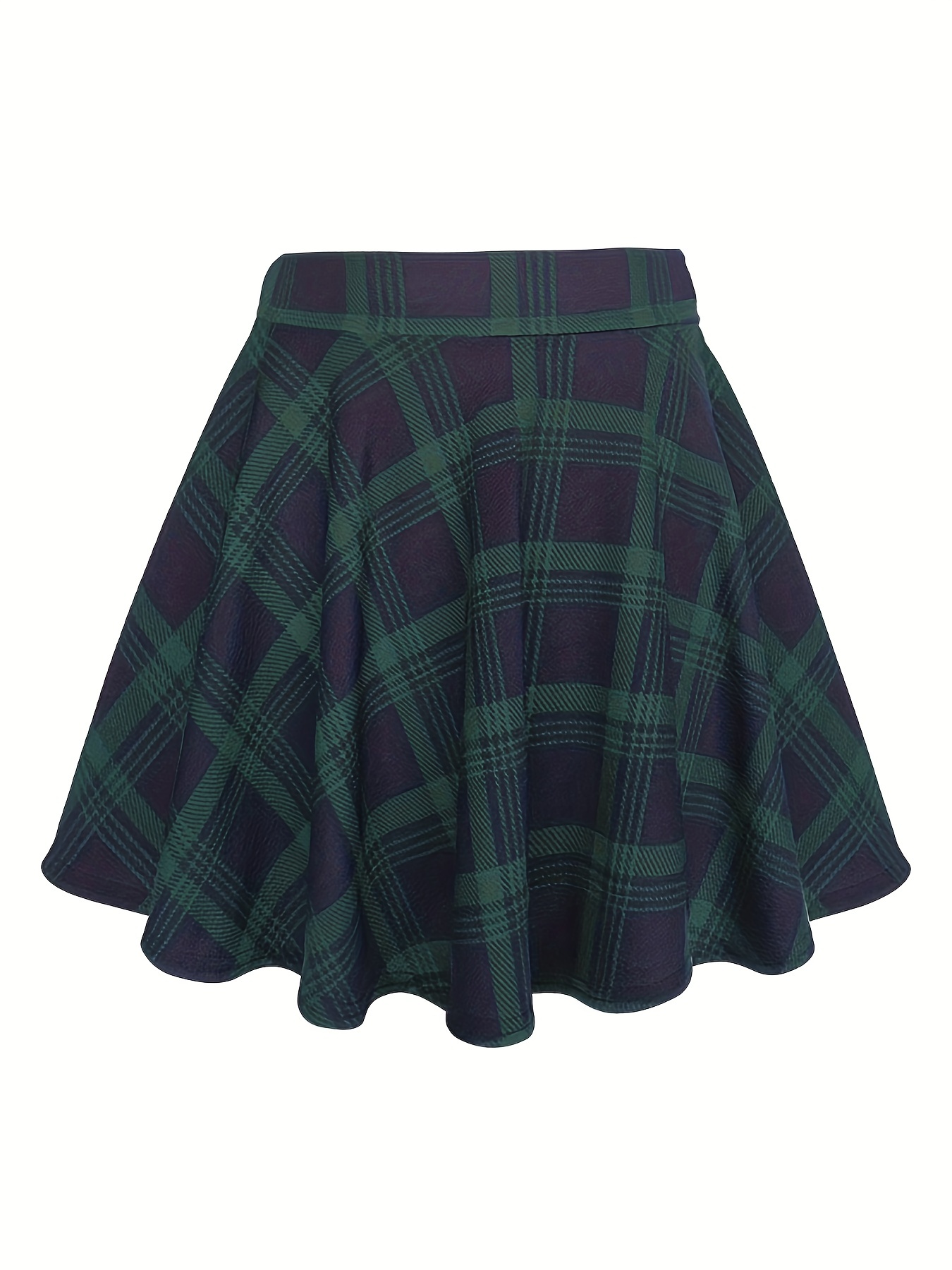 Green plaid outlet running skirt