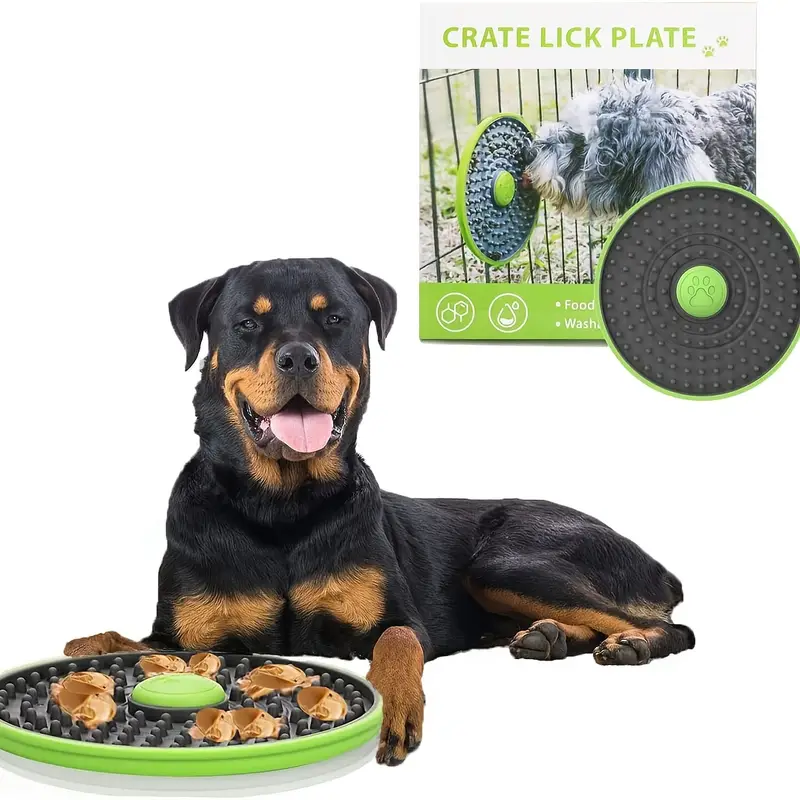 Train Your Puppy or Cat with this Crate Lick Plate - Slow Feeder & Pet Food  Mat!