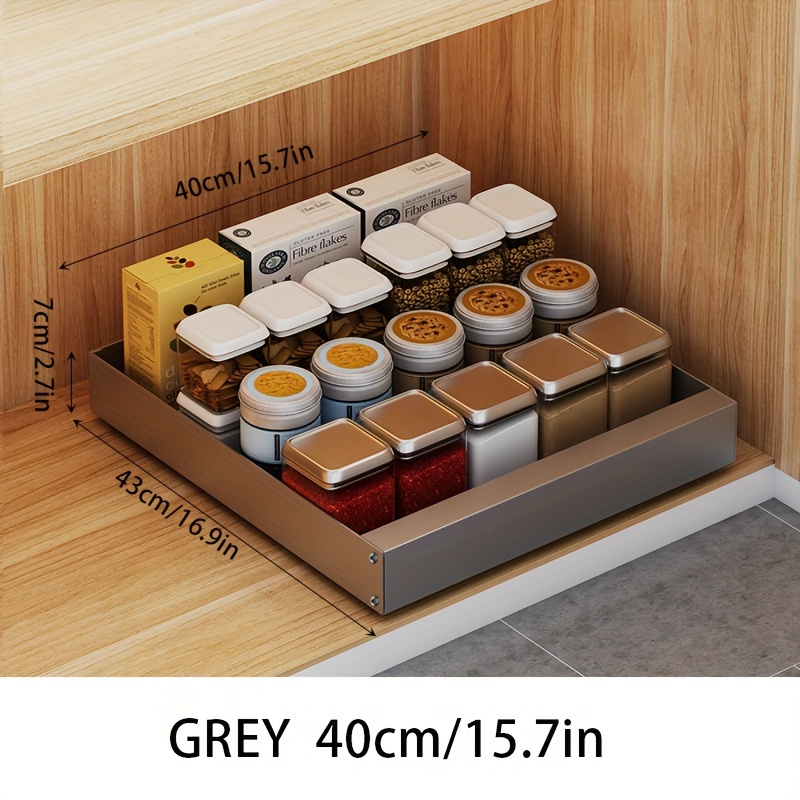 Grey Wooden Kitchen Storage Rack