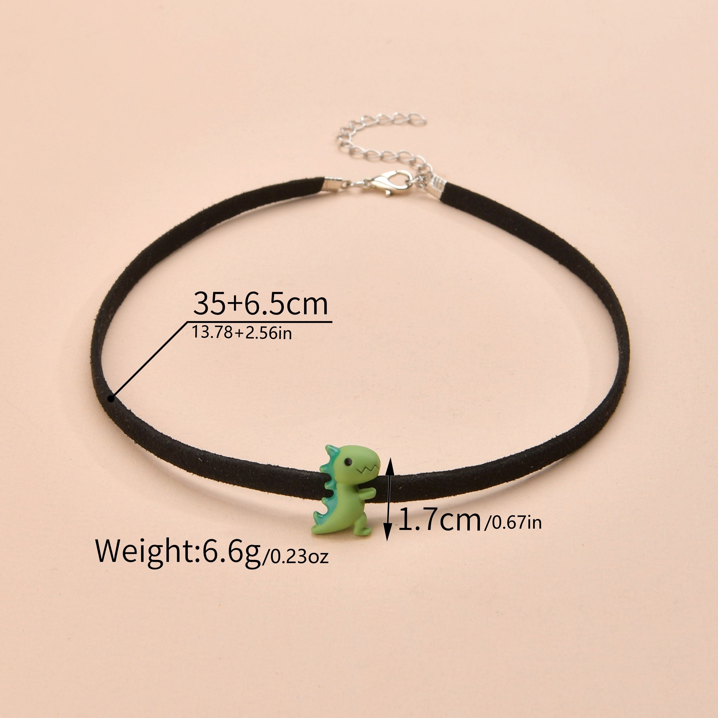 Geometric Ring & Flannel Necklace Choker Set