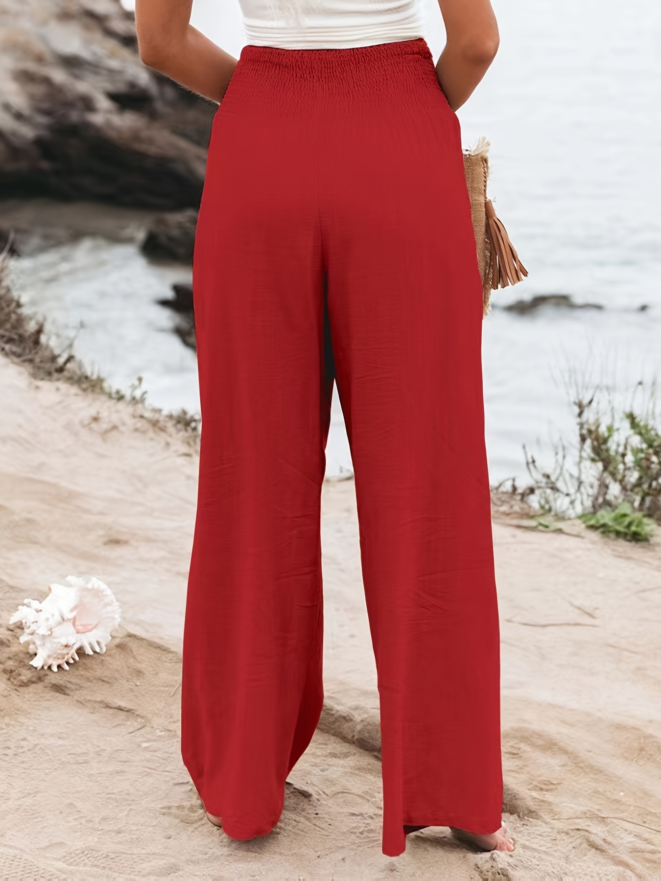  Woman's Casual Full-Length Loose Pants - Solid