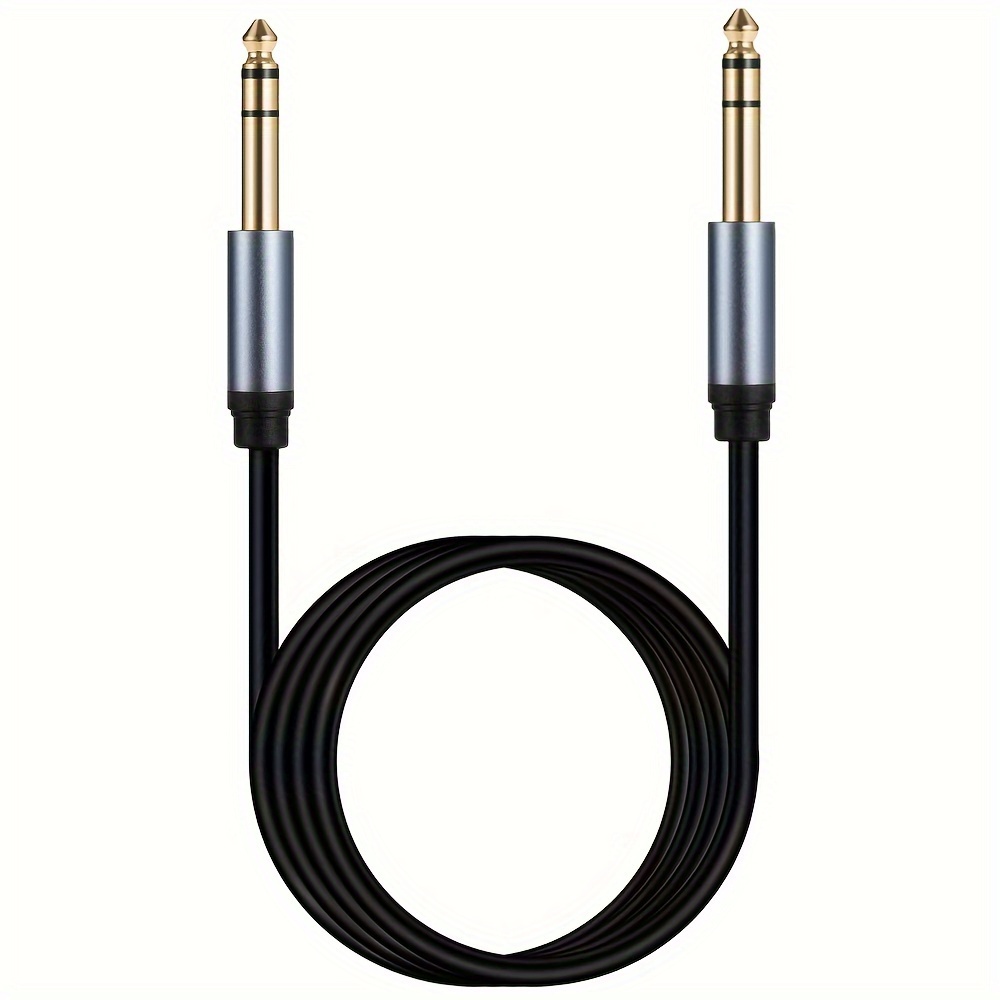 3.5mm to 6.35mm Stereo Audio Cable 4 Feet (2 Pack), 1/4 to 1/8 inch  Headphone Cable Jack, Hi-Fi Sound, Gold Plated Connectors, OFC Core, Black  Cable