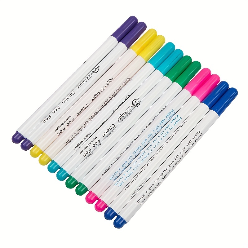 6PCS Water Erasable Fabric Marking Pen Disappearing Ink Fabric