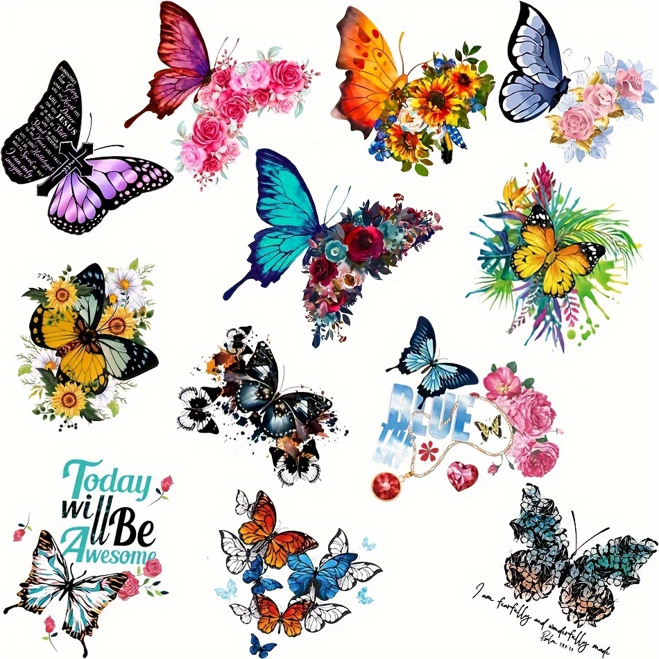 Small Size Butterfly Iron On Decals Thermal Transfer - Temu