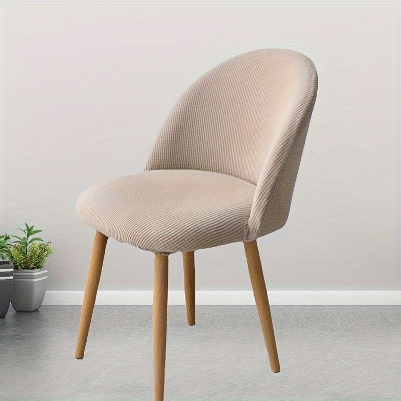 Round Arc Low Back Dining Chair Cover Home Elastic Chair Temu