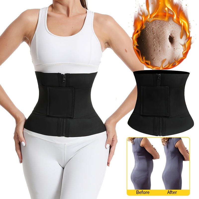 Breathable Tummy Control Corset, Hook & Loop Waist Trainer & Compression  Girdle Belt Cincher, Hourglass Body Shaper, Women's Underwear & Shapewear