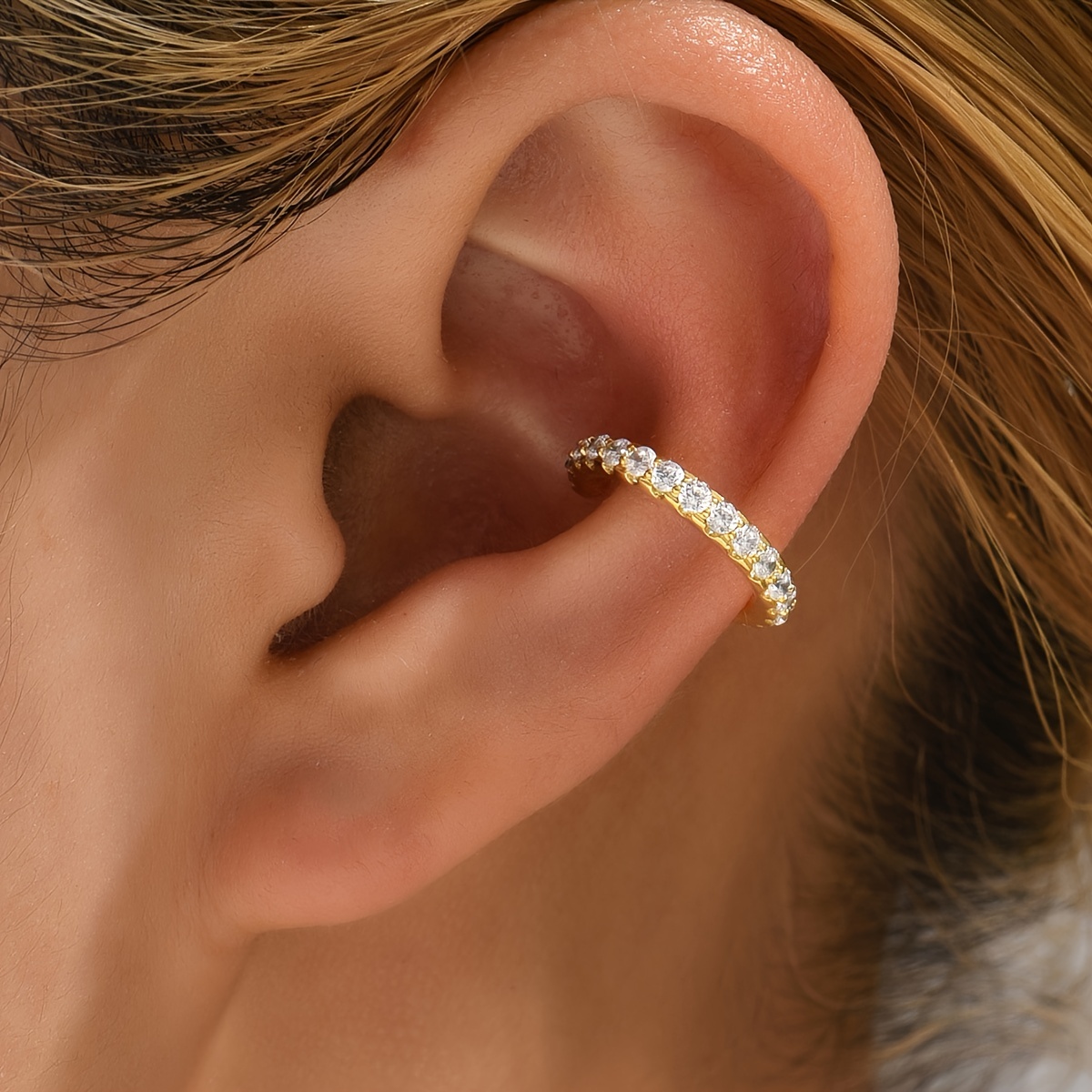 Bohemian Gold Star Leaves Non-Piercing Simple Cartilage Ear Clip