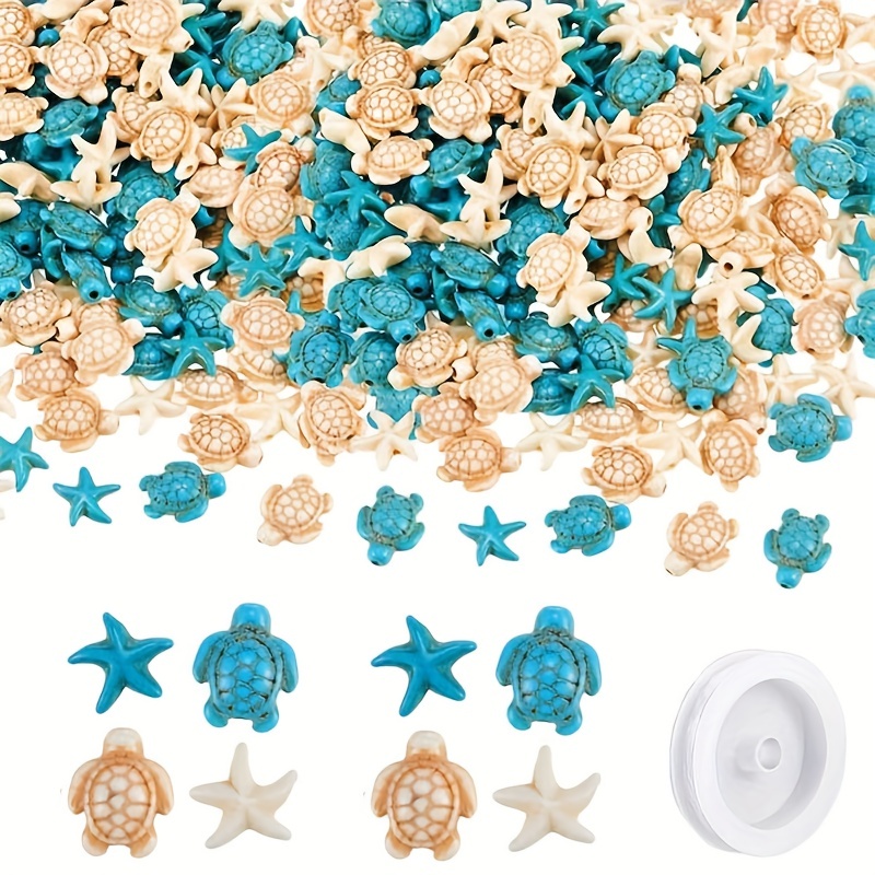 Diy Synthetic Turquoise Turtle Bead Starfish Beads Beading Bracelet Making  Kit Tortoise Beads For Jewelry Making Kit Multi Layer Bracelets Anklets -  Temu