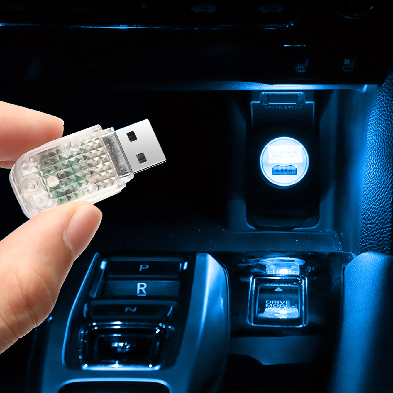 Mini Usb Led Light Sound Control Car Interior - Temu