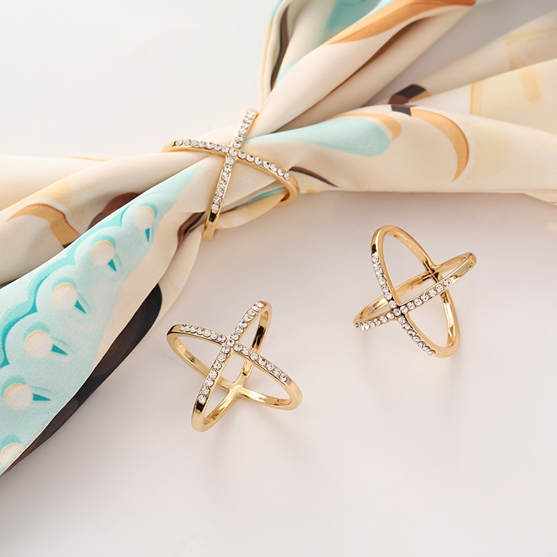 Link Chain Scarf Ring Clip Minimalist Simple Style Clothings Decoration Scarf  Buckle - Temu