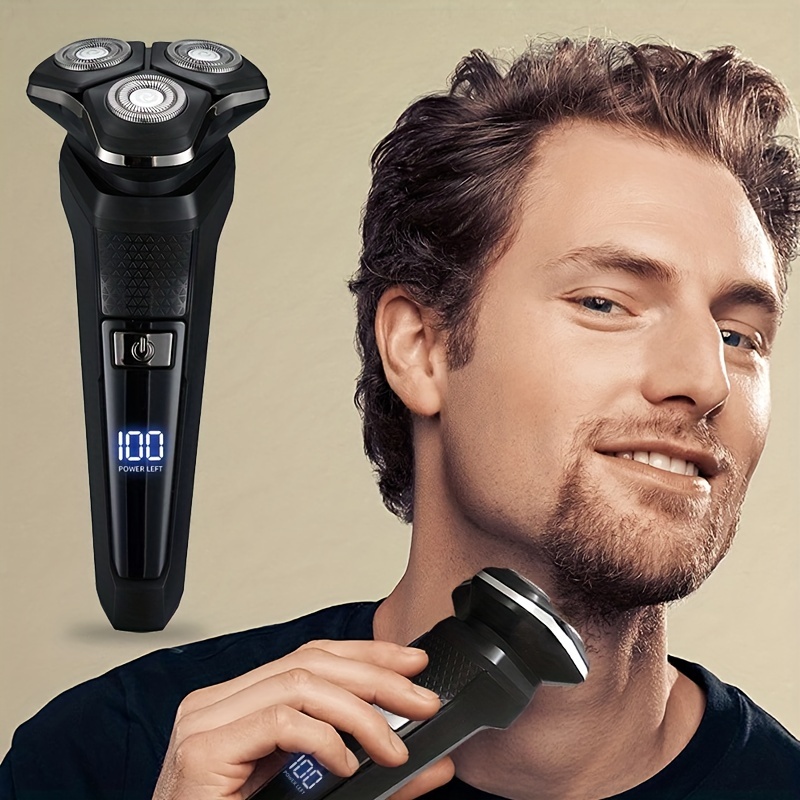 Afeitadoras eléctricas para hombres, afeitadora eléctrica recargable USB C,  afeitadora eléctrica inalámbrica para hombre para afeitarse la cara