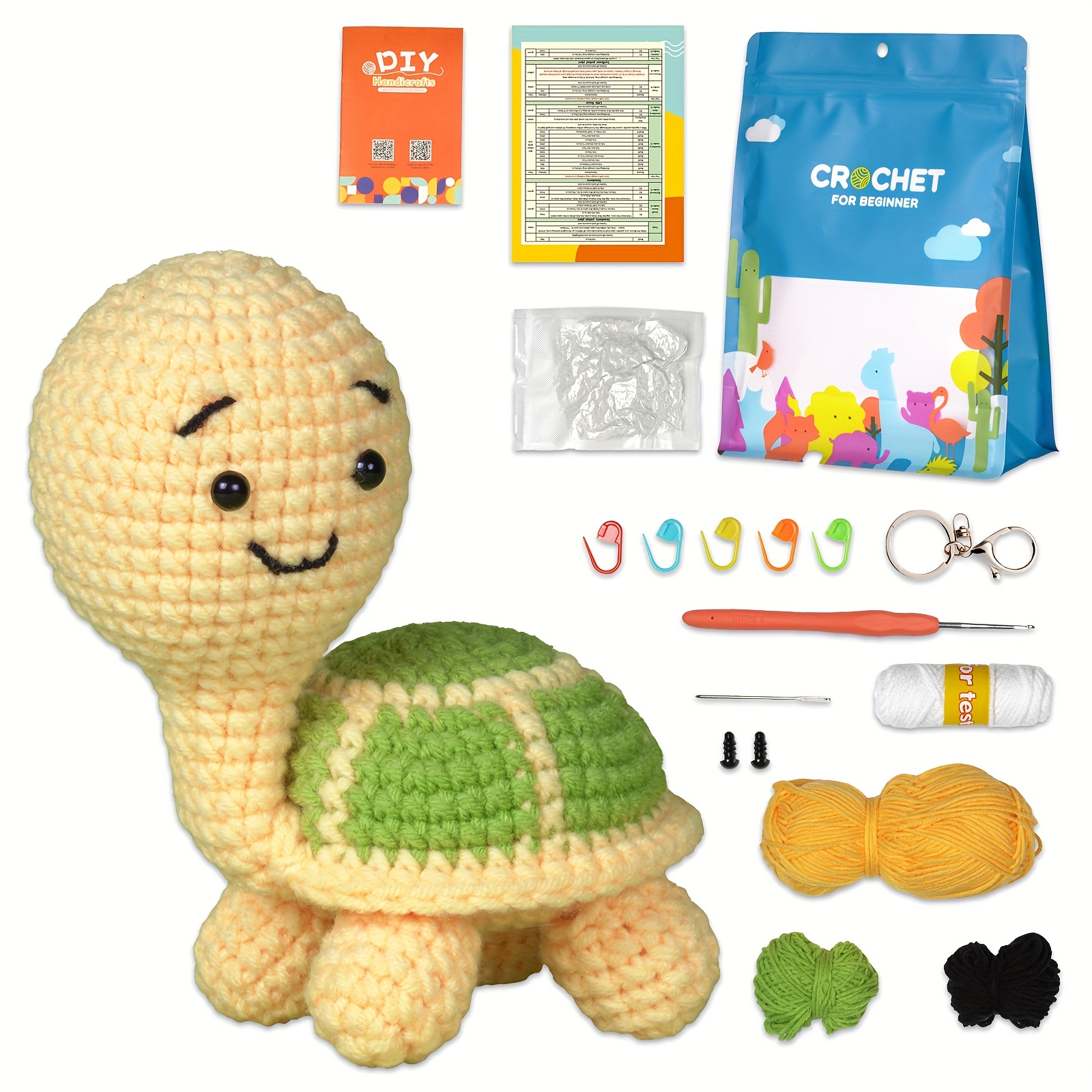 Diy Octopus Crochet Material Package Wool Ball Handmade Doll - Temu